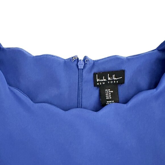 NICOLE MILLER Cobalt Blue Fit and Flare Dress - Size Medium - Picture 2 of 3